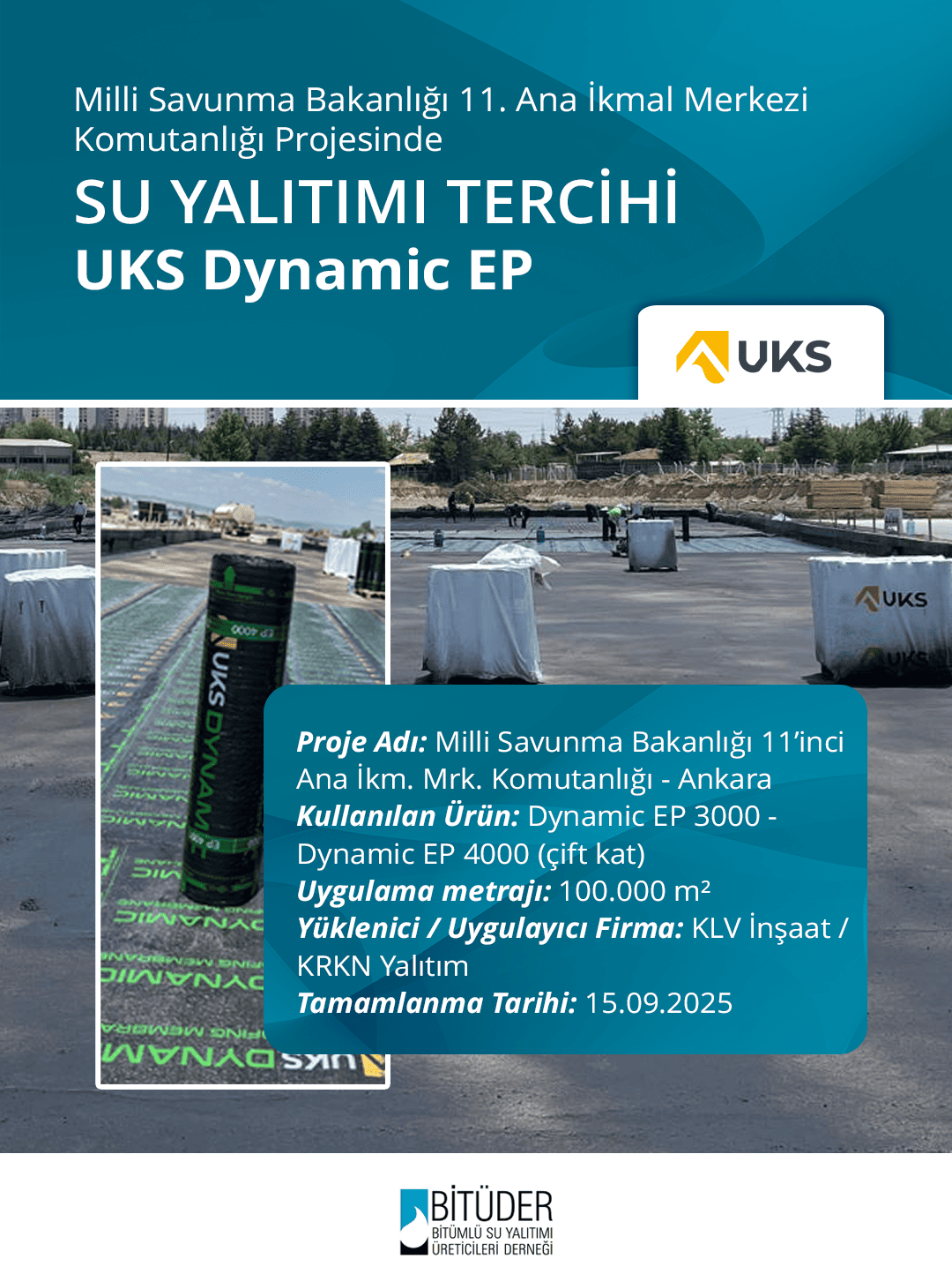 UKS Milli Savunma Bakanl 11inci Ana kmal Merkezi Komutanlnn Su Yaltm Gvencesi Oldu!